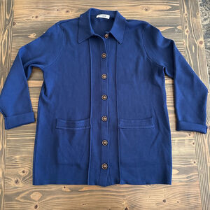 Women’s GRACE KARIN Blue Button Front Cardigan Sweater XL